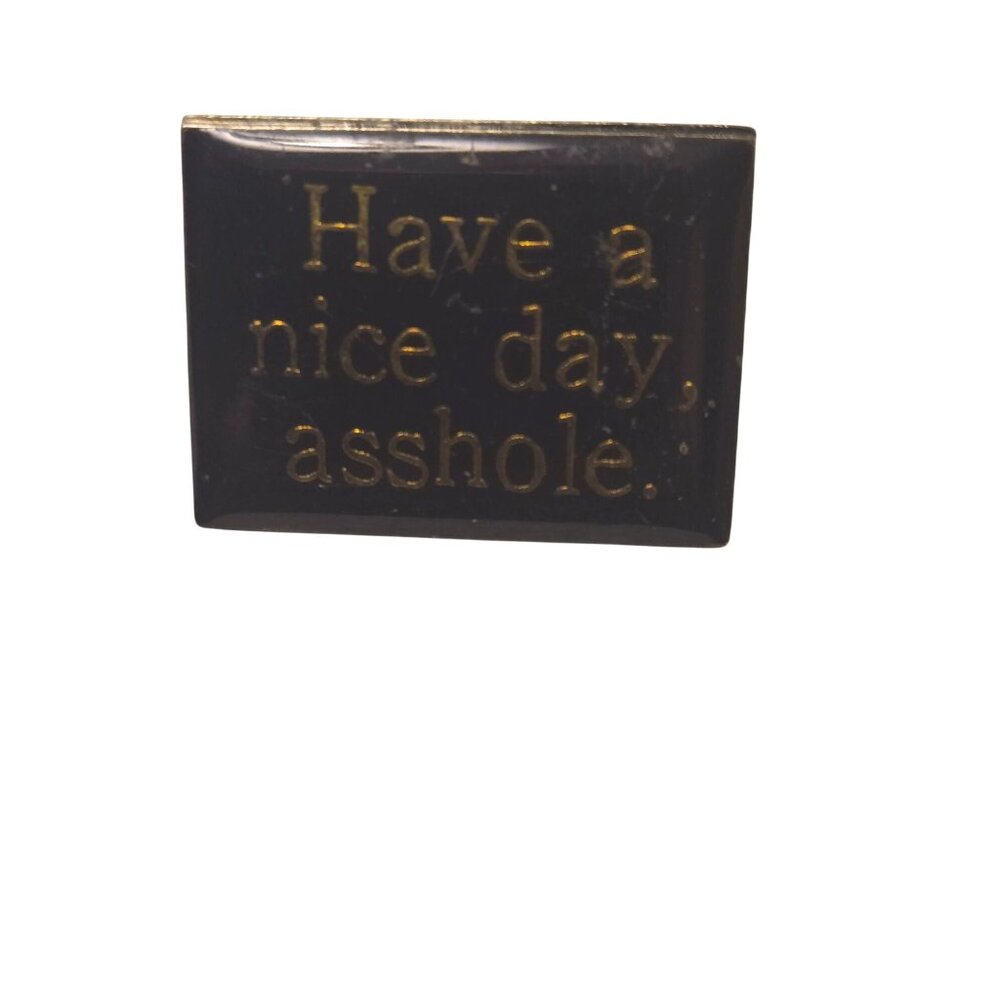 Vintage Enamel Lapel Pin Hat ‎ Have a Nice Day As*****